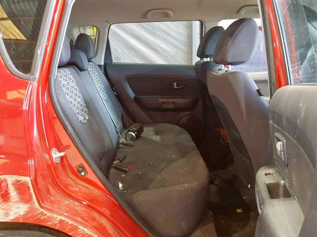 KNDJT2A20B7302650 - 2011 KIA SOUL + RED photo 6