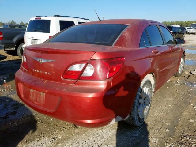 1C3LC46K37N550816 - 2007 CHRYSLER SEBRING RED photo 4