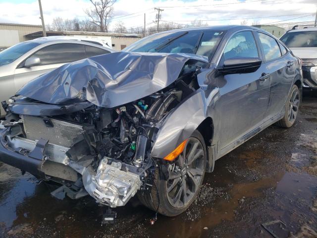 2HGFC2F81MH532855 - 2021 HONDA CIVIC SPOR GRAY photo 2