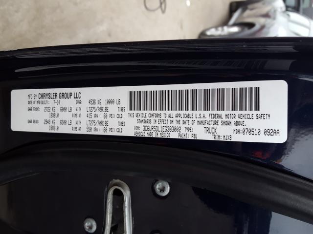 3C6UR5DL1EG303002 - 2014 RAM 2500 SLT 蓝色 照片 10