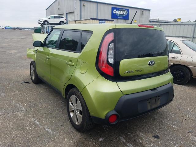 KNDJN2A22G7830577 - 2016 KIA SOUL GREEN photo 3