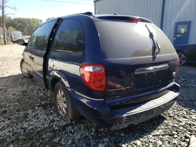 2C8GP64L15R231891 - 2005 CHRYSLER TOWN AND C BLUE photo 3