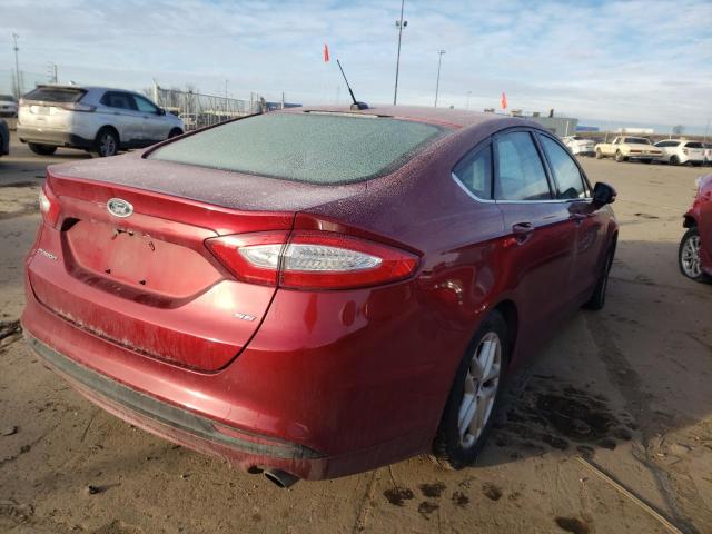 1FA6P0H78F5106172 - 2015 FORD FUSION SE RED photo 4