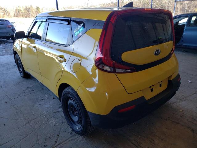 KNDJ23AUXL7080601 - 2020 KIA SOUL LX YELLOW photo 3