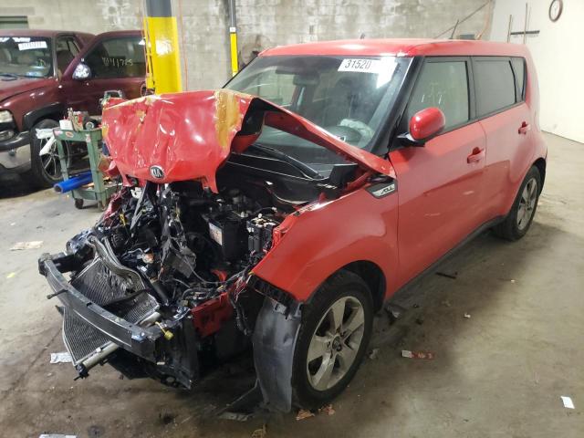 KNDJN2A27K7670754 - 2019 KIA SOUL RED photo 2