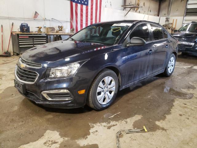 1G1PA5SH2F7295168 - 2015 CHEVROLET CRUZE BLUE photo 2