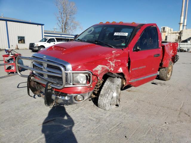 3D7KU28C04G238705 - 2004 DODGE RAM 2500 S RED photo 2