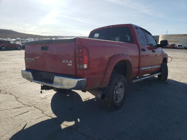 3D7KU28C04G238705 - 2004 DODGE RAM 2500 S RED photo 4