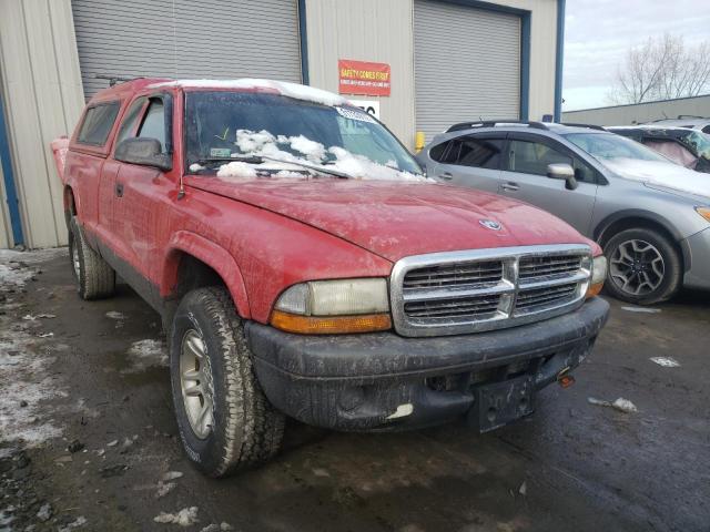 1D7HG12K54S635122 - 2004 DODGE DAKOTA RED photo 1