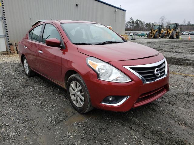 3N1CN7AP2KL815165 - 2019 NISSAN VERSA S BURGUNDY photo 1