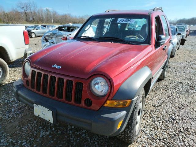 1J4GK48K96W268809 - 2006 JEEP LIBERTY RED photo 9