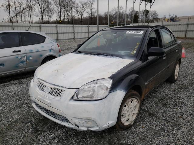 KNADH4A34A6633901 - 2010 KIA RIO LX BLACK photo 2