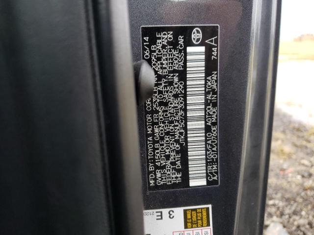 JTKJF5C73F3091290 - 2015 TOYOTA SCION TC 灰色 照片 10