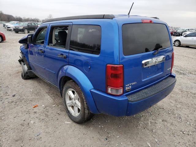 1D8GU58KX7W637797 - 2007 DODGE NITRO BLUE photo 3