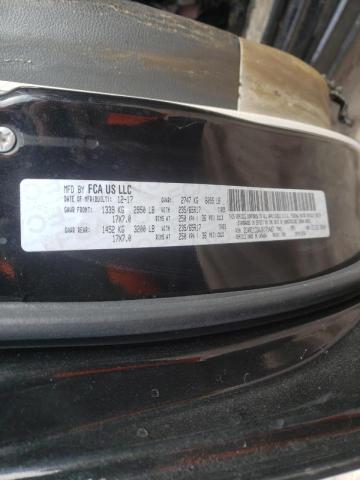 2C4RC1CGXJR171407 - 2018 CHRYSLER PACIFICA L BLACK photo 10