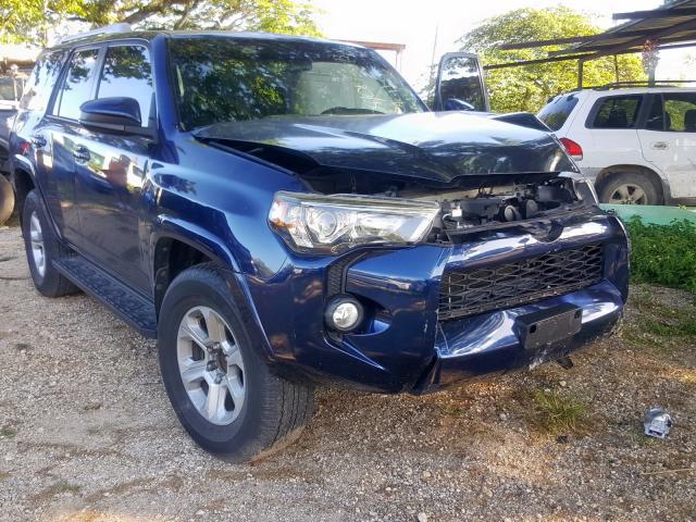 JTEZU5JR9G5141213 - 2016 TOYOTA 4RUNNER SR BLUE photo 1