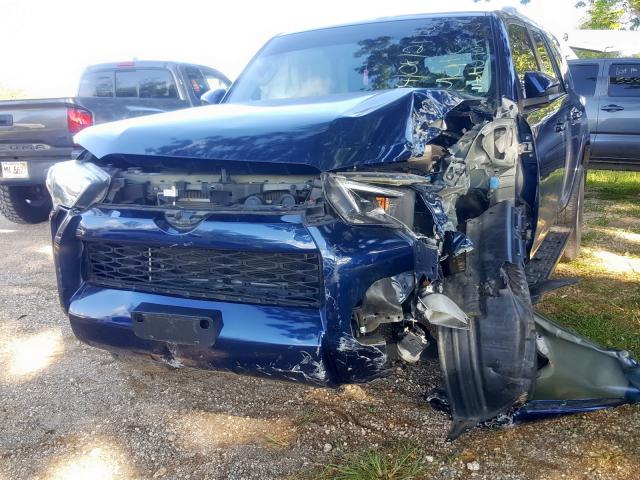 JTEZU5JR9G5141213 - 2016 TOYOTA 4RUNNER SR BLUE photo 9