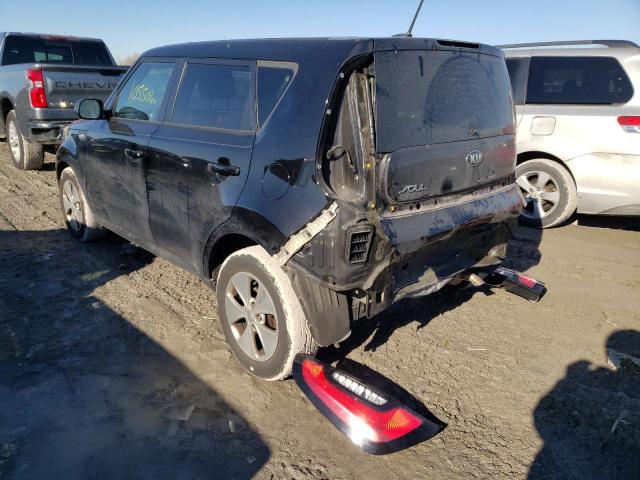 KNDJN2A28E7110973 - 2014 KIA SOUL BLACK photo 3