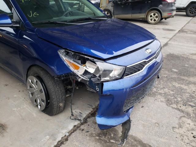 3KPA24AB7KE242350 - 2019 KIA RIO S BLUE photo 9