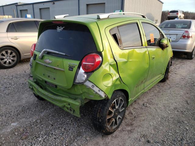 KL8CF6S91EC585714 - 2014 CHEVROLET SPARK 2LT GREEN photo 4