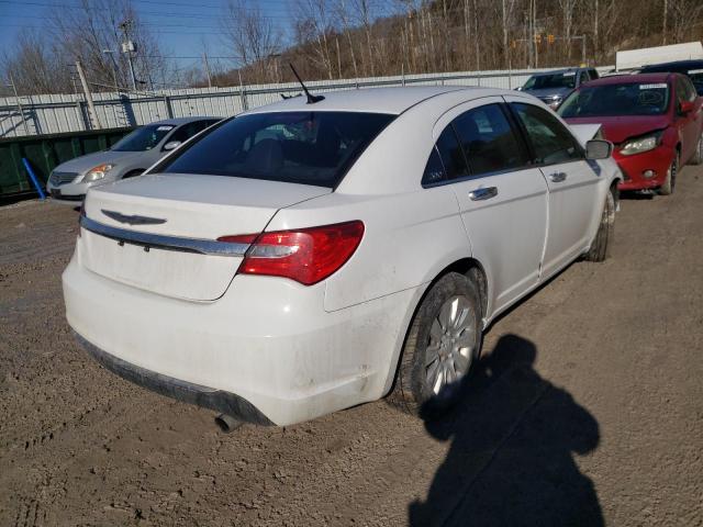 1C3CCBAB1EN123272 - 2014 CHRYSLER 200 LX WHITE photo 4