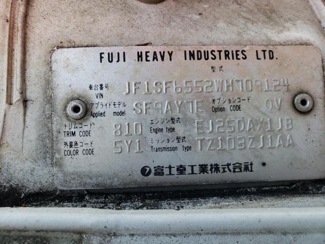 JF1SF6552WH709124 - 1998 SUBARU FORESTER S  photo 10