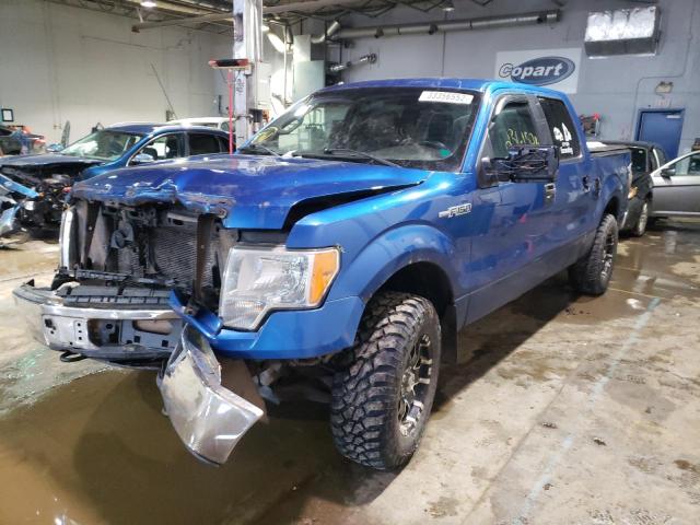 1FTFW1EF0BFB26788 - 2011 FORD F150 BLUE photo 2