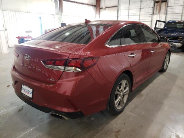 5NPE34AFXJH677813 - 2018 HYUNDAI SONATA SPO MAROON photo 4