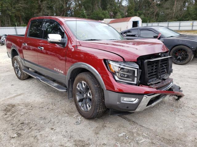 1N6AA1ED3MN512683 - 2021 NISSAN TITAN SV RED photo 1