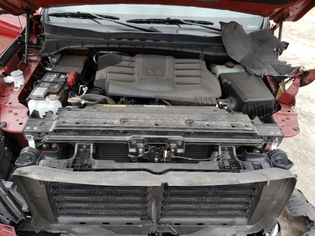 1N6AA1ED3MN512683 - 2021 NISSAN TITAN SV RED photo 7