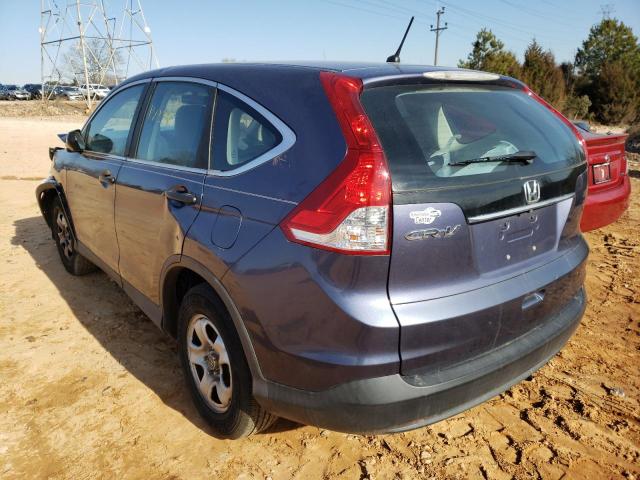 3CZRM3H32DG709472 - 2013 HONDA CR-V LX BLUE photo 3