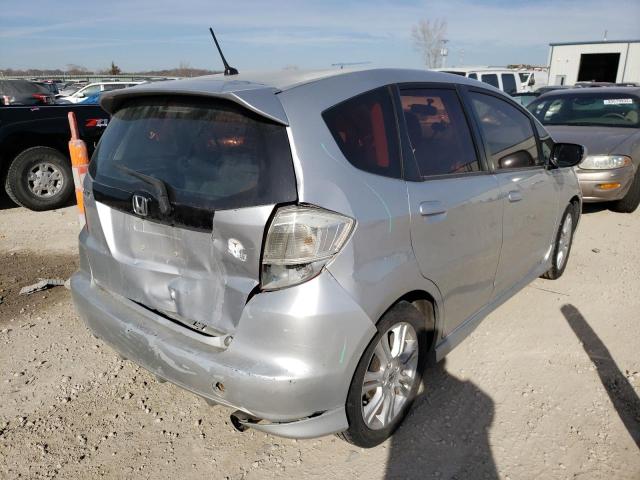 JHMGE8H5XBC017659 - 2011 HONDA FIT SPORT SILVER photo 4