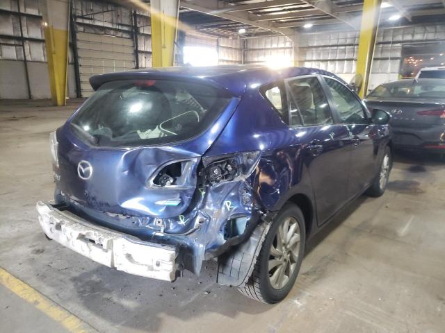 JM1BL1M82C1547419 - 2012 MAZDA 3 I BLUE photo 4