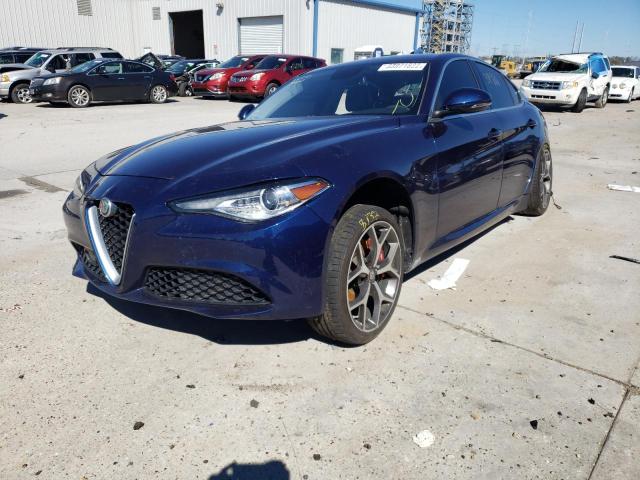 ZARFAMAN5K7598787 - 2019 ALFA ROMEO GIULIA BLUE photo 2