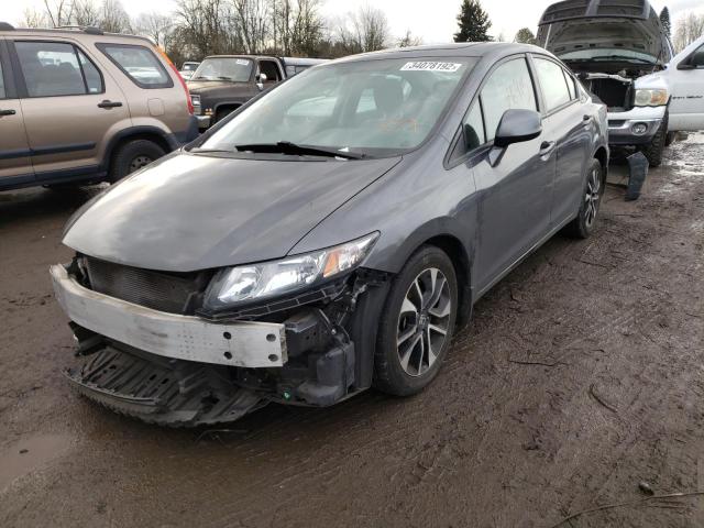 2HGFB2F90DH518649 - 2013 HONDA CIVIC EXL 灰色 照片 2
