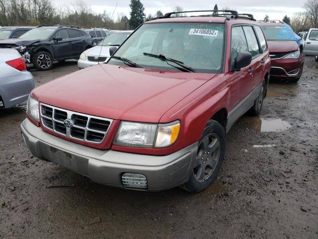 JF1SF6550WG782661 - 1998 SUBARU FORESTER S MAROON photo 2