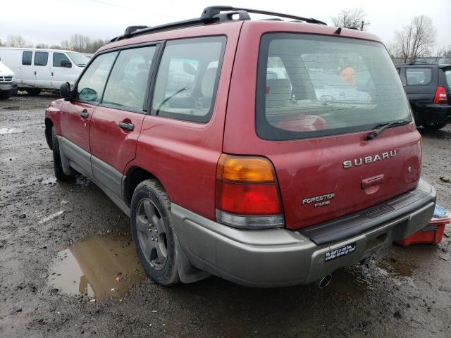 JF1SF6550WG782661 - 1998 SUBARU FORESTER S MAROON photo 3