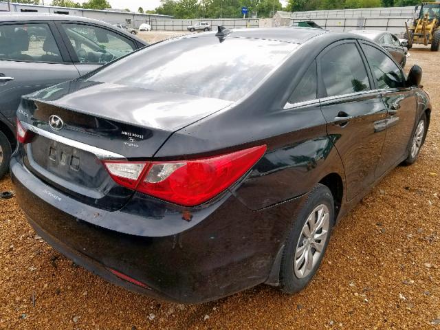 5NPEB4AC1CH452403 - 2012 HYUNDAI SONATA GLS BLACK photo 4