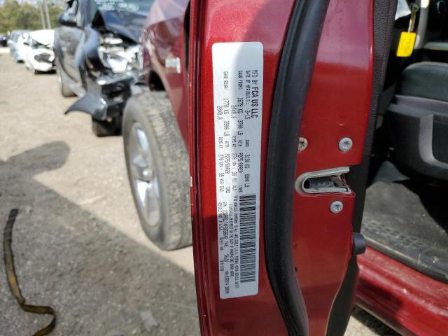 1C6RR6LT4FS658642 - 2015 RAM 1500 SLT RED photo 10