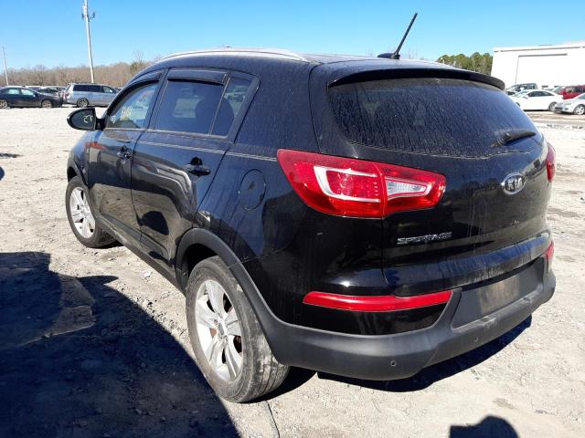 KNDPB3A20C7215433 - 2012 KIA SPORTAGE B BLACK photo 3