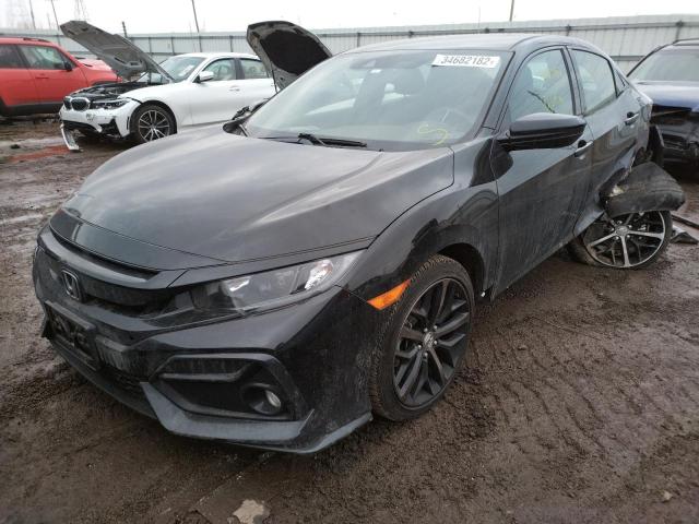 SHHFK7H49MU201521 - 2021 HONDA CIVIC SPOR BLACK photo 2