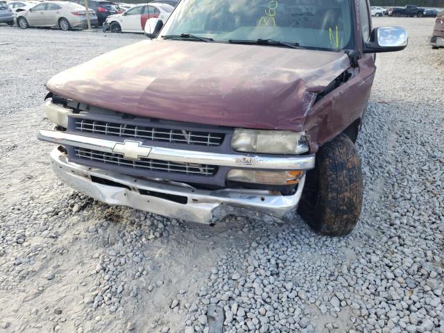 2GCEC19T6Y1389145 - 2000 CHEVROLET SILVERADO BURGUNDY photo 9