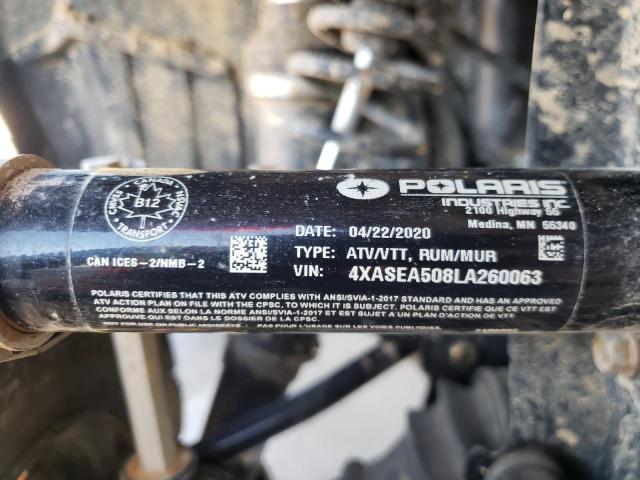 4XASEA508LA260063 - 2020 POLARIS SPORTSMAN 450 H.O.  photo 10