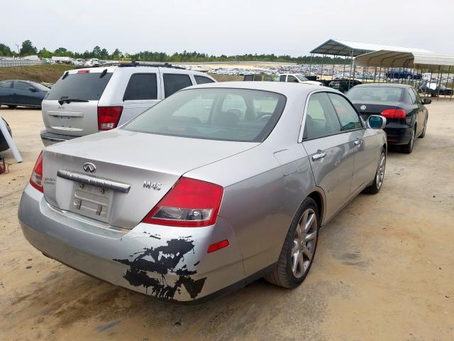 JNKAY41E43M003932 - 2003 INFINITI M45 SILVER photo 4