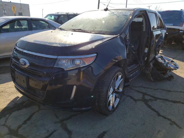 2FMDK4AK3DBB78682 - 2013 FORD EDGE BLACK photo 2