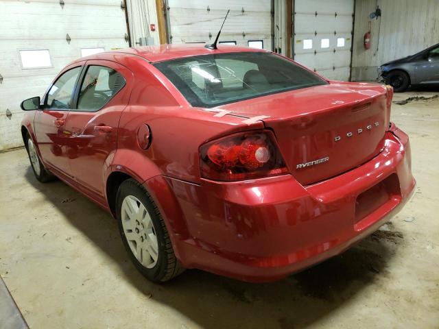 1B3BD4FB5BN516780 - 2011 DODGE AVENGER EX RED photo 3