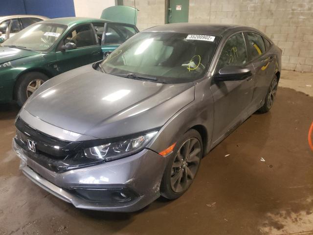2HGFC2F85MH538402 - 2021 HONDA CIVIC SPOR GRAY photo 2