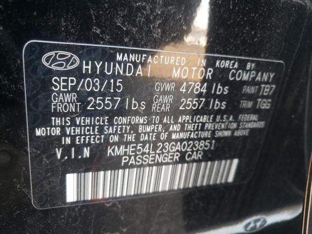 KMHE54L23GA023851 - 2016 HYUNDAI SONATA PLU BLACK photo 10