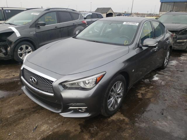 JN1BV7ARXFM406100 - 2015 INFINITI Q50 BASE GRAY photo 2