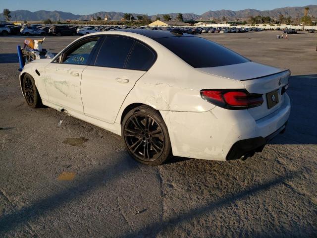 WBS83CH03MCF15445 - 2021 BMW M5 WHITE photo 3